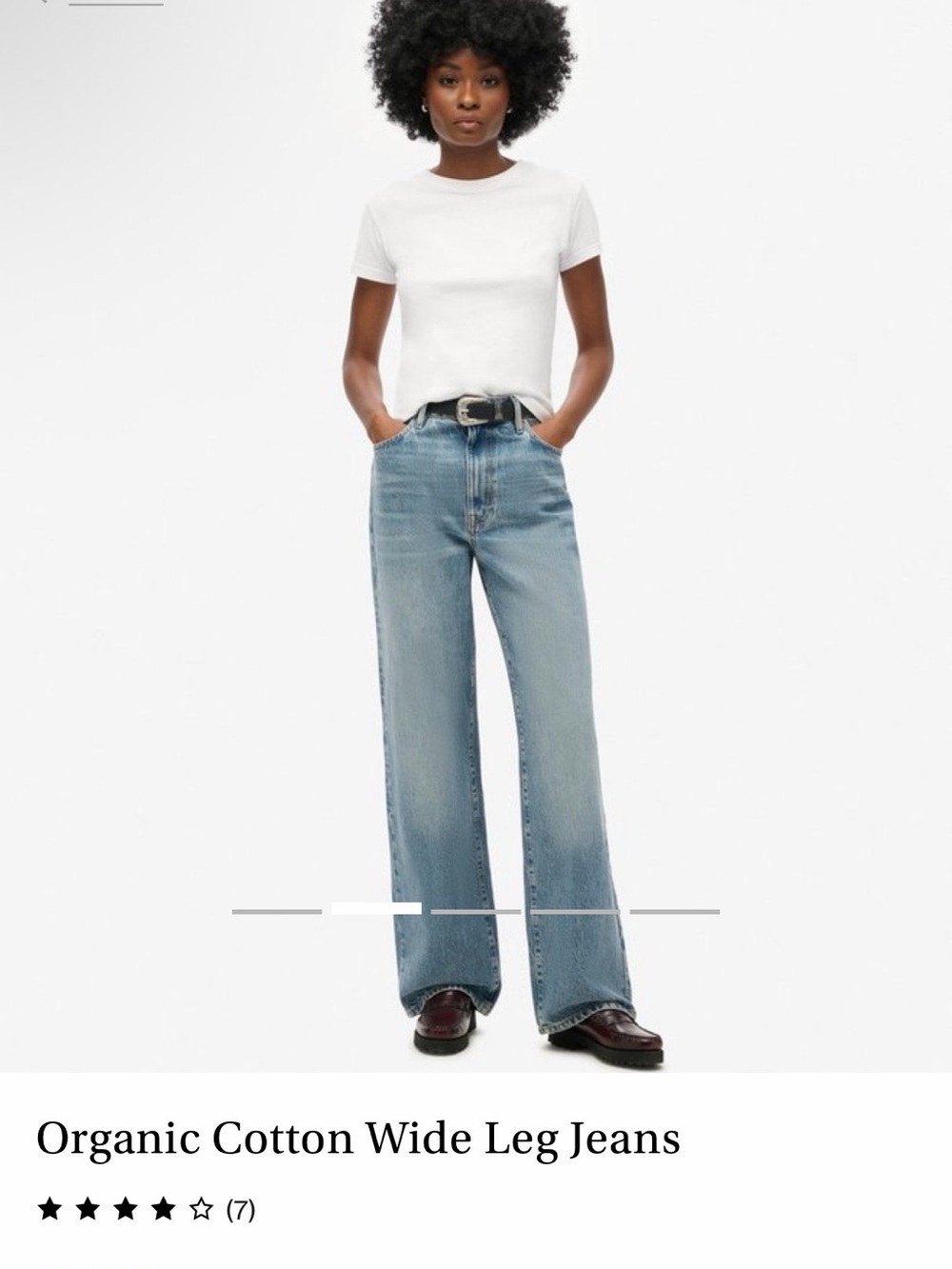 Superdry Organic Cotton Wide Leg Jeans 26 x 30 Houston Vintage Wash